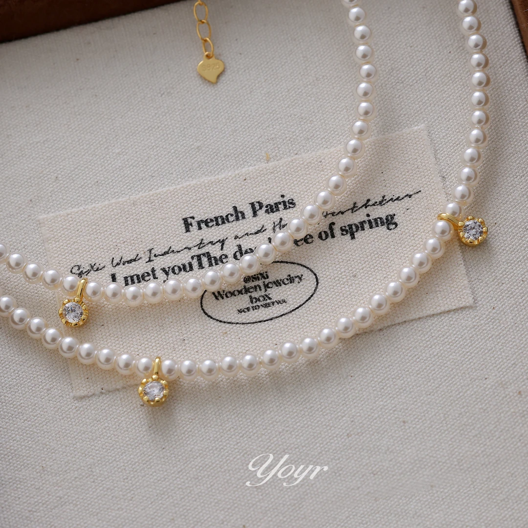 YOYR 坠链均925银仿珍珠 【夏夏】星河项链手工气质轻奢时尚百搭