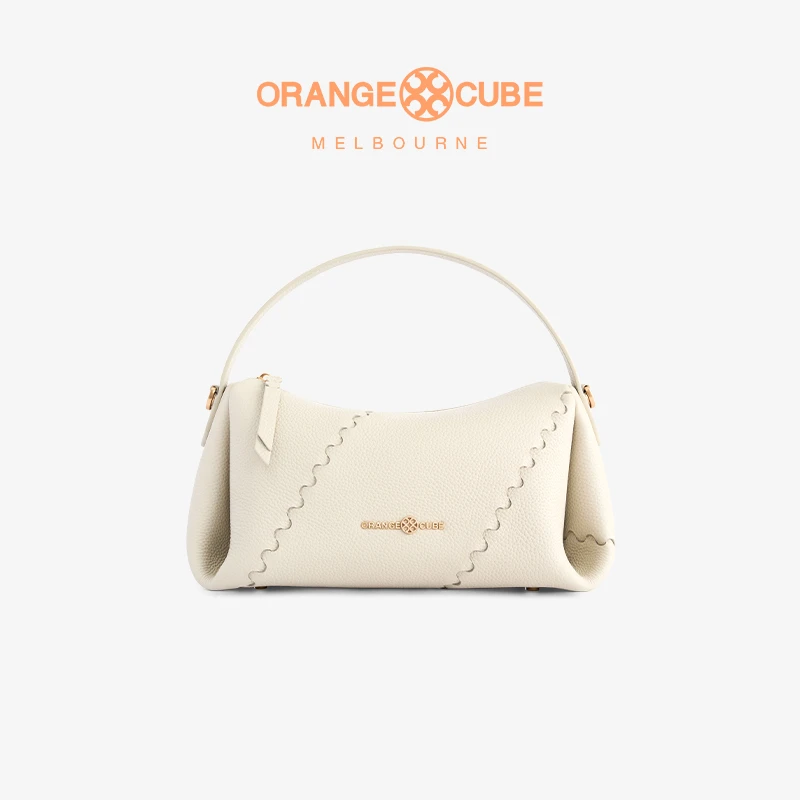 OrangeCube纵情马赛克拼接方形手提包百搭小众粽叶包