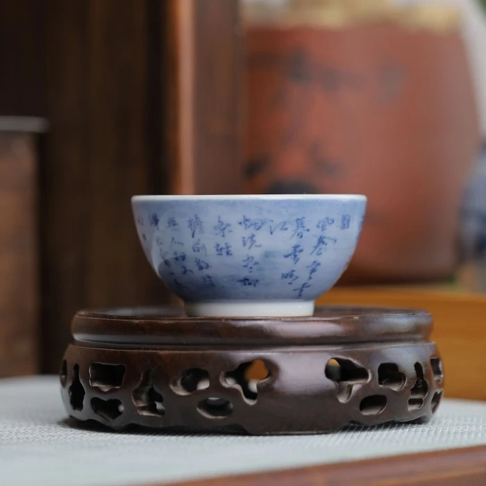 jinglincang/景琳藏景琳藏器霁雪诗文纯手工手绘名窑陶瓷普洱杯