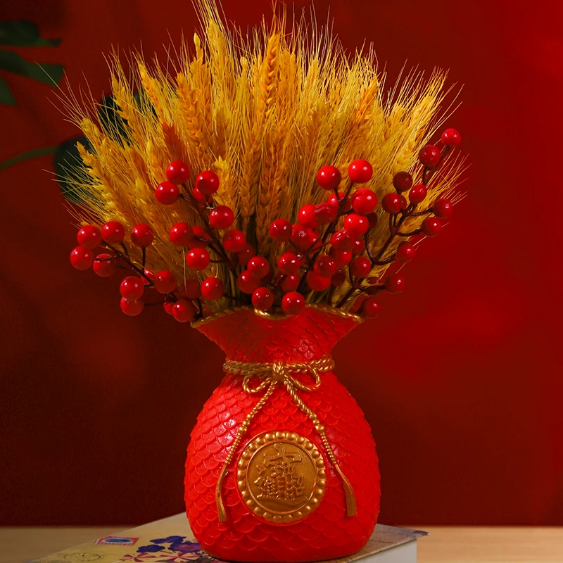 黄金大麦穗仿真假花客厅餐桌干花花束插花瓶摆件乔迁结婚开业装饰