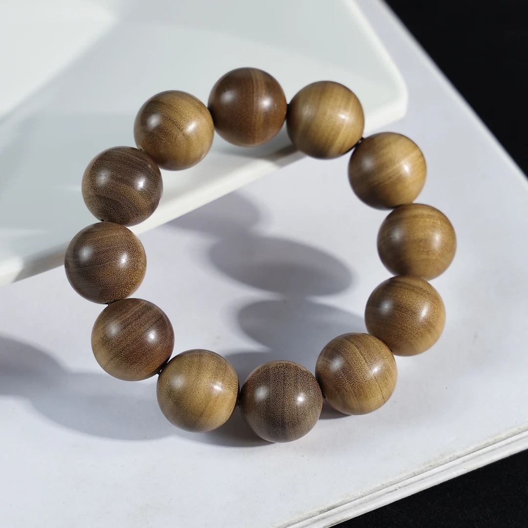 【高兴出品】 印度迈索尔老山檀黑肉横纹20mm手串 ST16