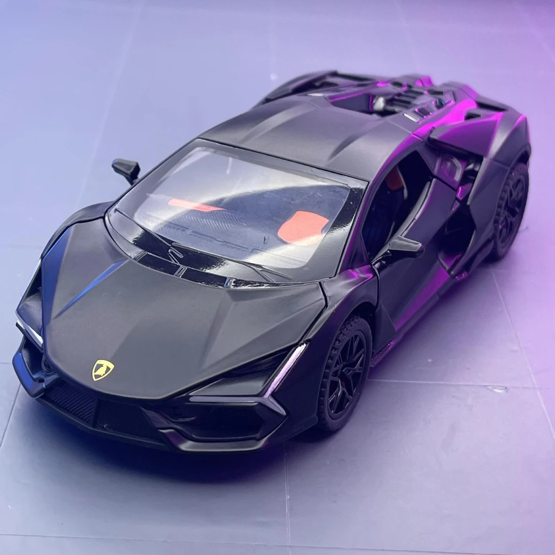 潮玩合金汽车模型1:32兰博基尼大牛灯光音效回力开门儿童玩具跑车