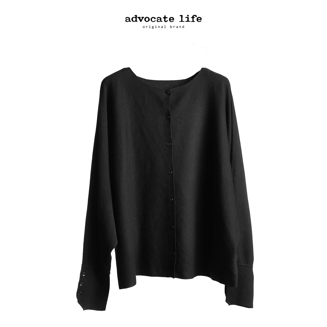 advocatelife 2025年新品韩版简约休闲圆领针织气质开衫JQ174327