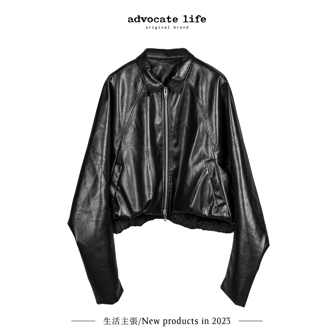Advocatelife生活主张 新品百搭休闲设计感宽松皮外套 GQ371322