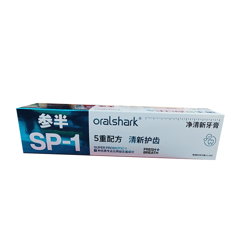 参半oralshark玫瑰清茶净清新牙膏180g/支