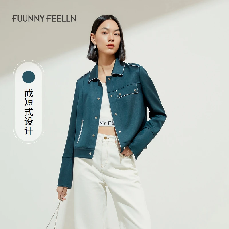【KK专属】商场同款FF||仿佛23年秋短外套女截短式设计高端小众FC