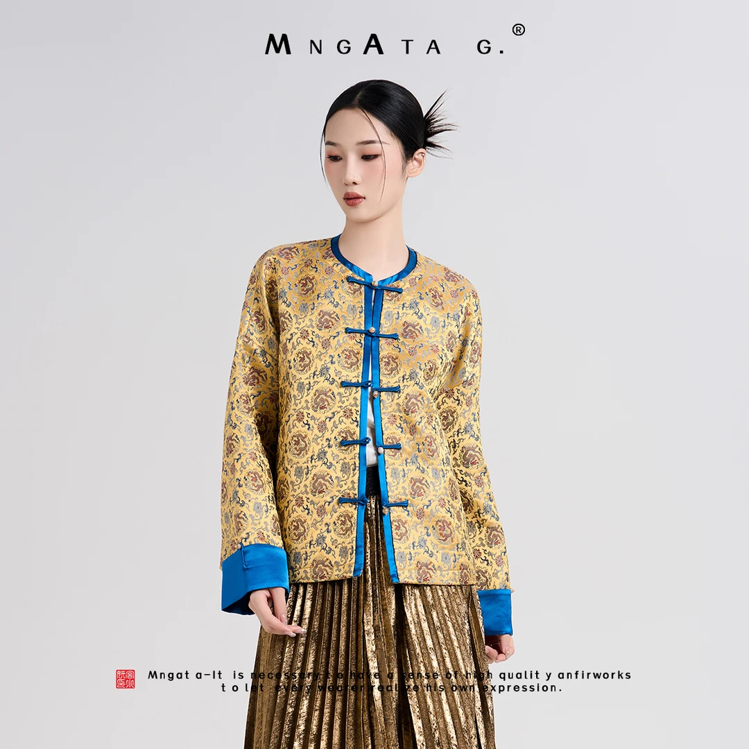 MNGATA G.宫小妍【金资宝相】早秋新中式中国风穿搭短外套C020018