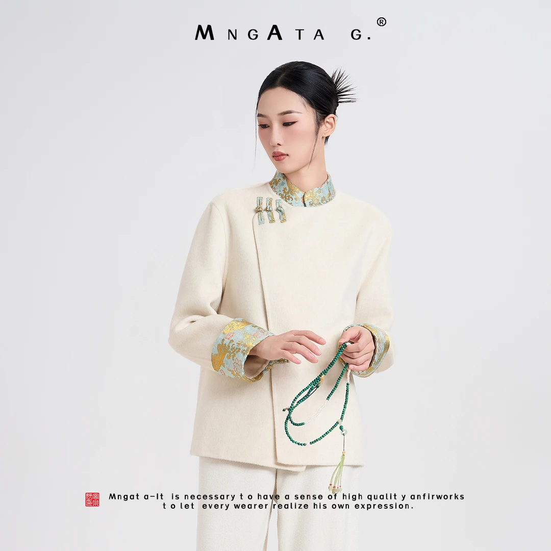 MNGATA G.宫小妍【福气天禄】绵羊毛山羊绒新中式秋冬上衣Y030034