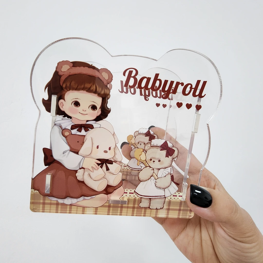 麦和蛋卷妹妹亚克力高清高透加厚笔筒