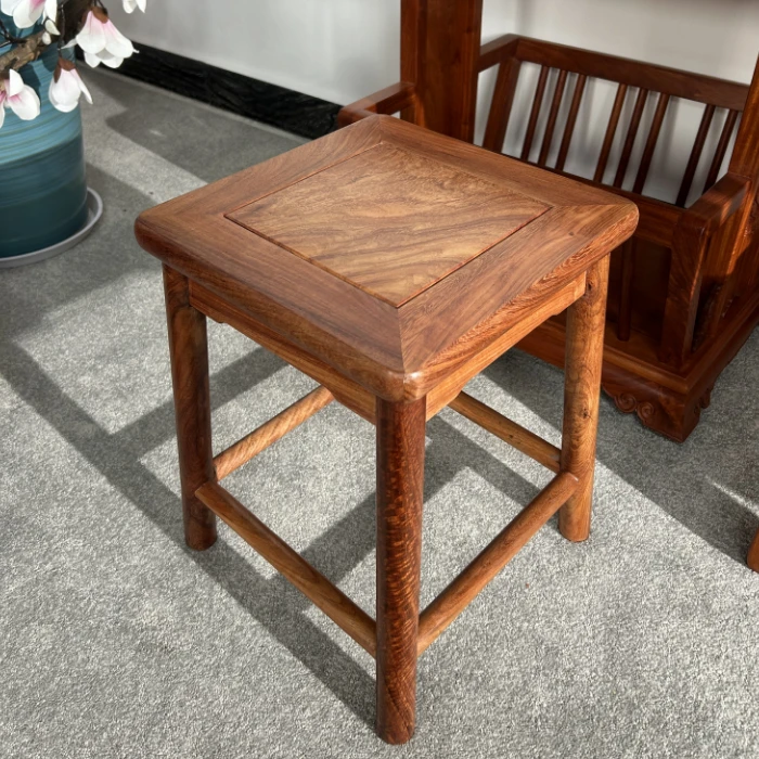 【缅花精品】高方凳榫卯结构餐凳梳妆凳32*32*43