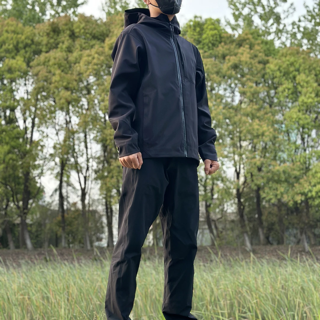 清仓全天候男士秋冬商务连帽夹克户外防风加绒保暖软壳衣运动外套