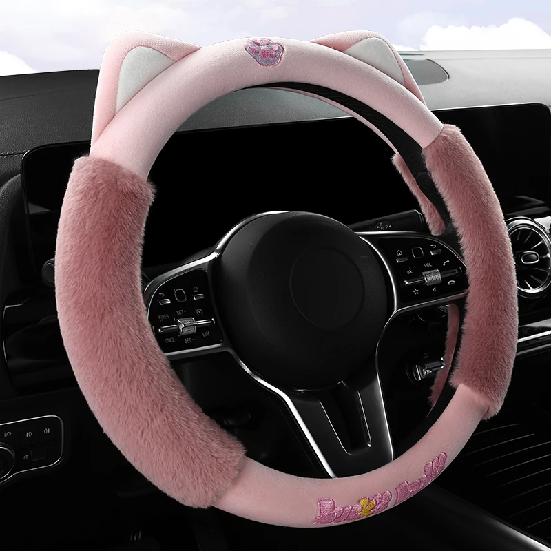 哈弗H6大狗M6初恋赤兔F7x神兽H2s毛绒方向盘套冬季短绒汽车把套女