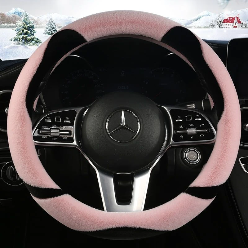 冬天保暖汽车把套名爵3SW ZS锐行MG6锐腾冬季短毛绒方向盘套防滑
