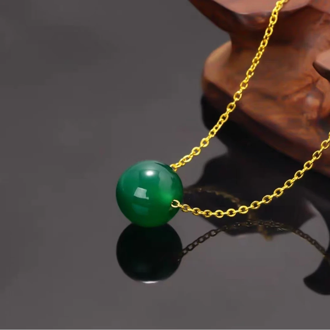 天然玉髓路路通可调节锁骨链小众轻奢素雅