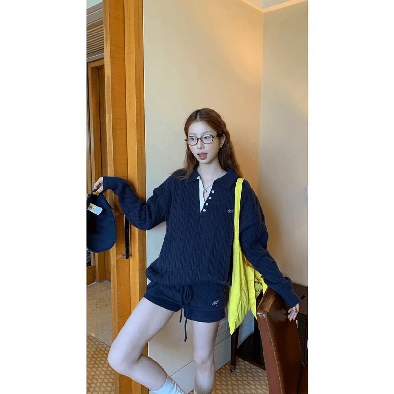 【深海之星】套装 时尚百搭通勤修身显瘦时尚套装休闲网红长袖小众