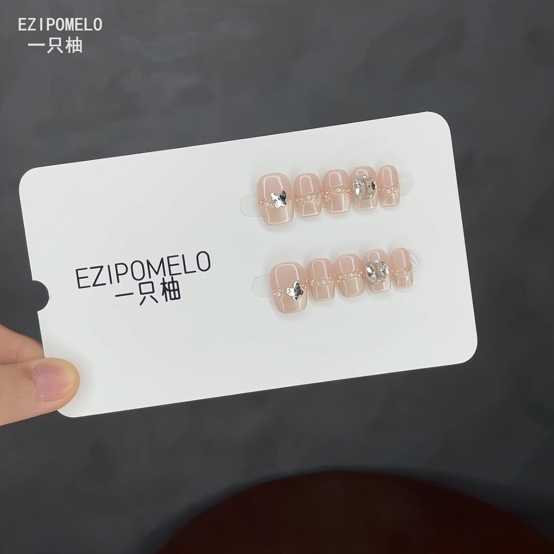 【塞纳河畔】Ys一只柚纯手工穿戴甲气质穿戴式梯形光疗美甲