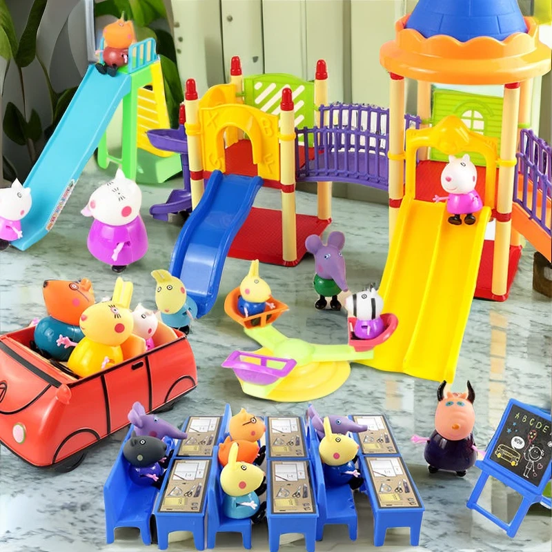 小猪佩奇玩具游乐场儿童一整套25人物房子家具3到6岁全套一家人
