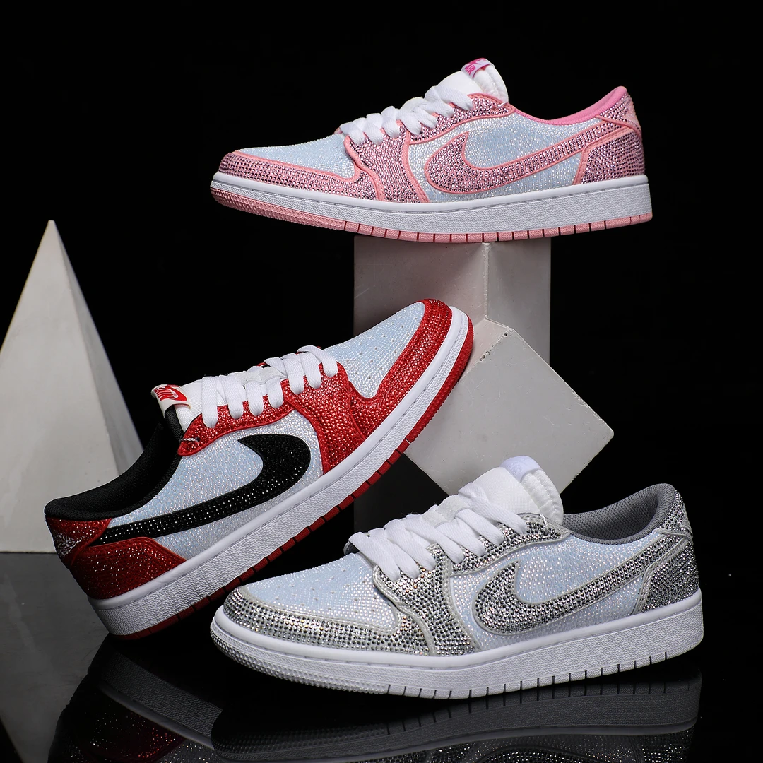NIKE/耐克AJ1低帮满钻男女百搭复古篮球鞋【定制球鞋】