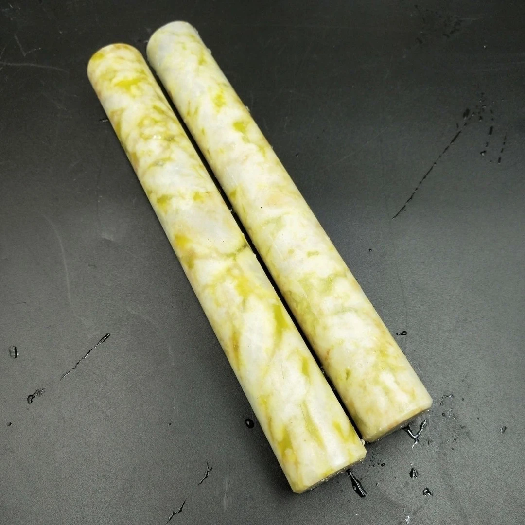 石头玉石擀面杖岫岩玉擀面杖 不粘神器面玉石擀面杖自制不粘