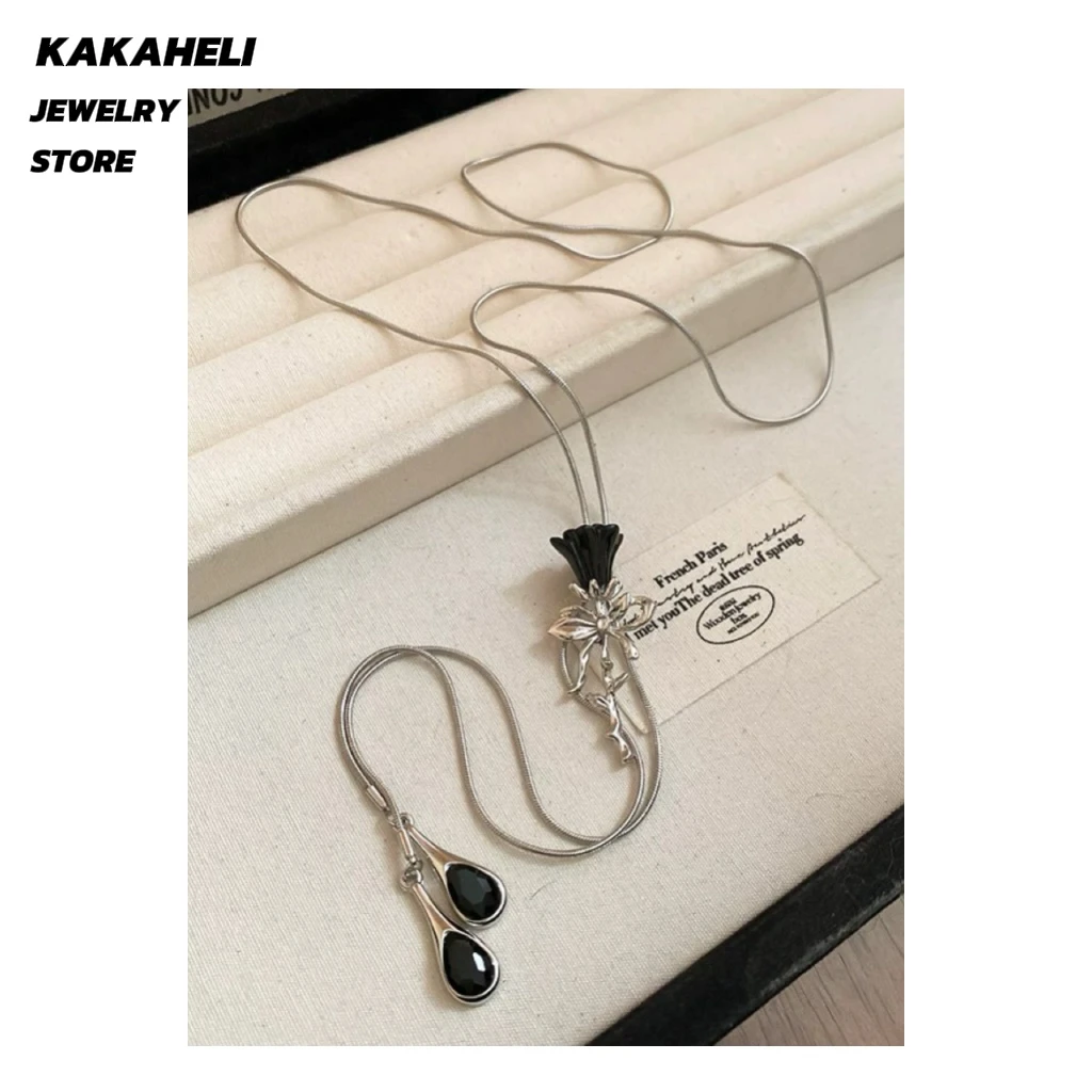 钛钢项链 高级气质玫瑰高级感百搭项链KK2505