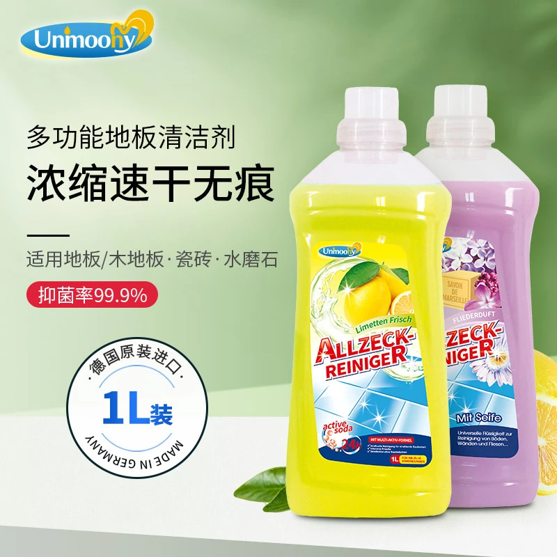 抑菌率99.9%德国安娅诗多功能清洁剂地板瓷砖速干地砖清洗剂1L