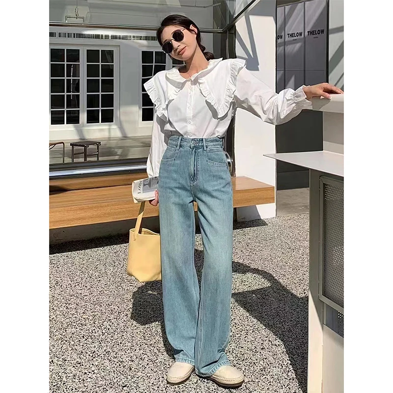 LIZHENNA【直筒阔腿裤】春秋百搭时尚显瘦拖地宽松直筒裤
