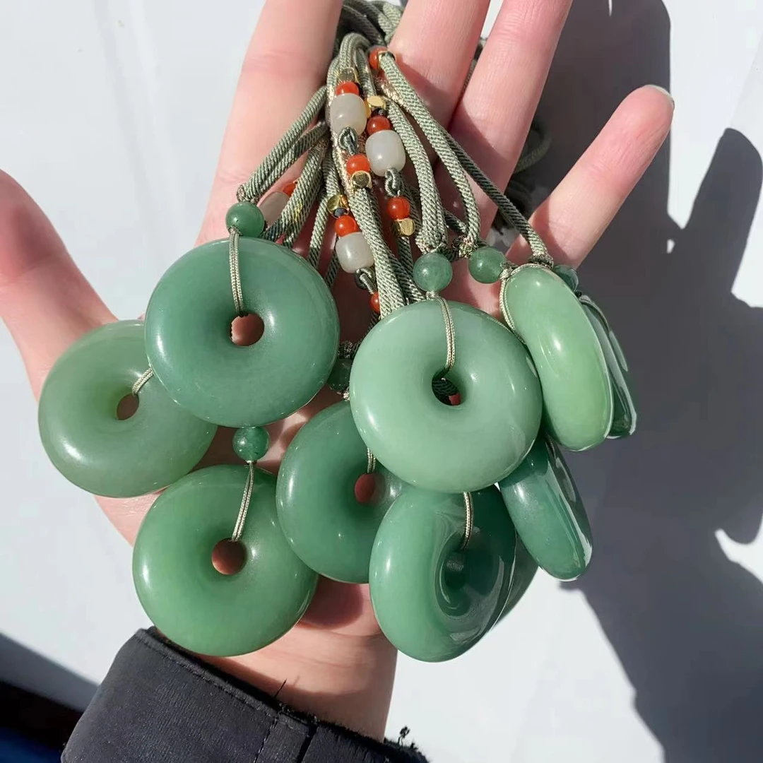 SY-011东陵玉大平安扣40面包圈女款吊坠（颜色有微色差拍一发一）