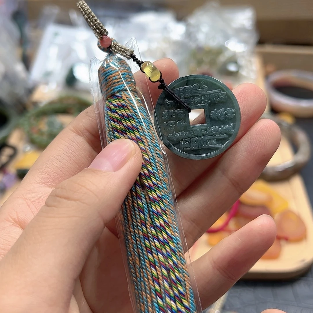 水晶手镯银S925镶嵌DA22翡翠包挂