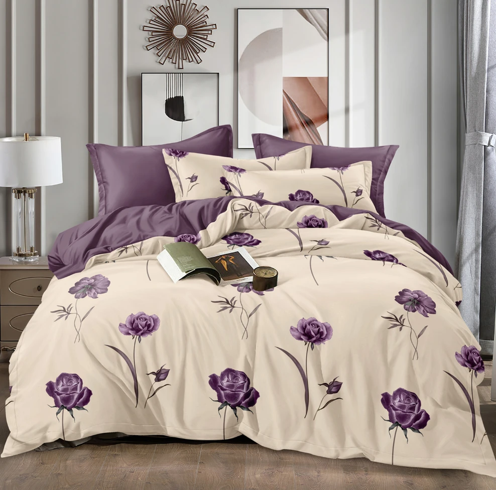 轻奢裸睡亲肤柔软被套-紫苏JS