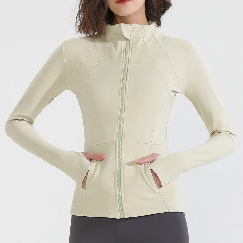 lulu加绒连帽运动外套女保暖长袖瑜伽上衣修身跑步训练健身服秋冬