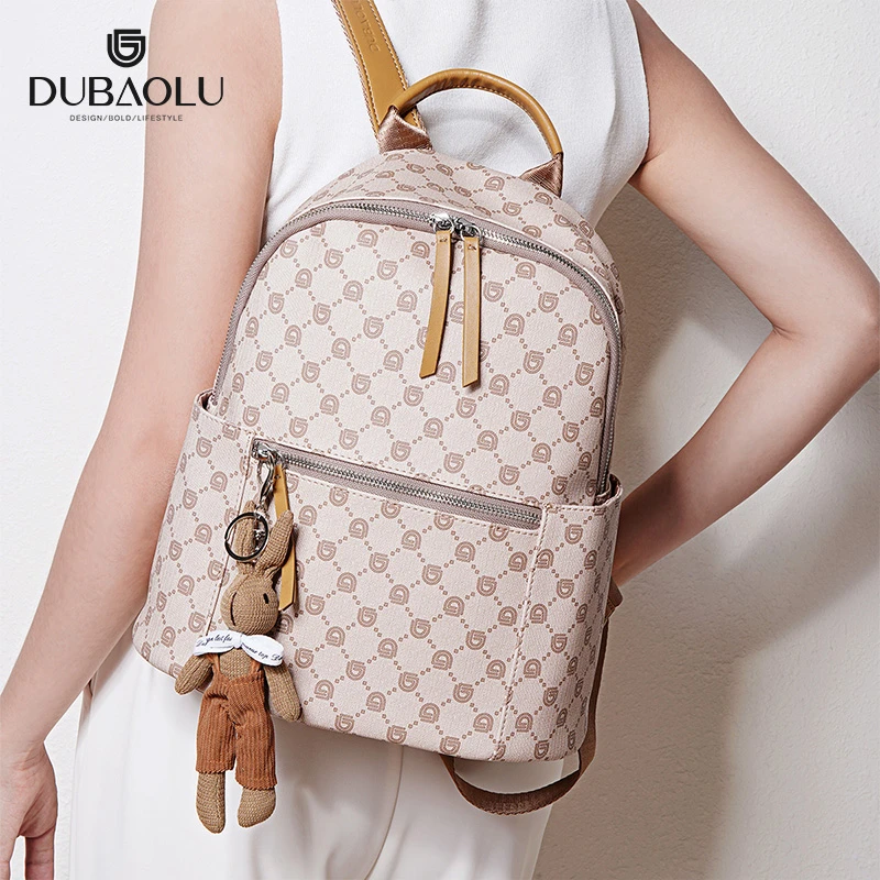 都宝路经典双肩包女轻奢时尚双肩背包包高档复古女背包百搭旅游包