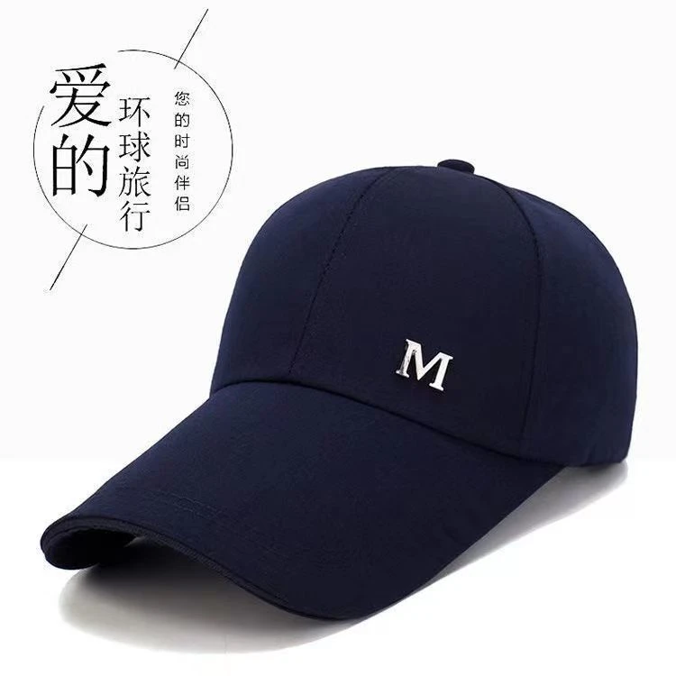 买一送一男女新款春夏季长檐帆布棒球帽户外男士遮阳钓鱼薄款帽子