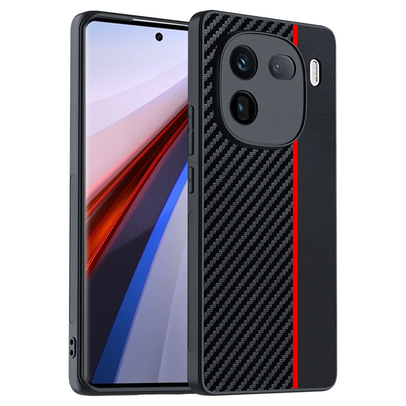 vivoiqoopro手机壳碳纤维纹防摔超薄黑色全包商务防滑荣耀原装