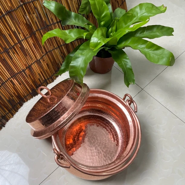 【新茂铜艺】纯手工紫铜老式加厚吊锅