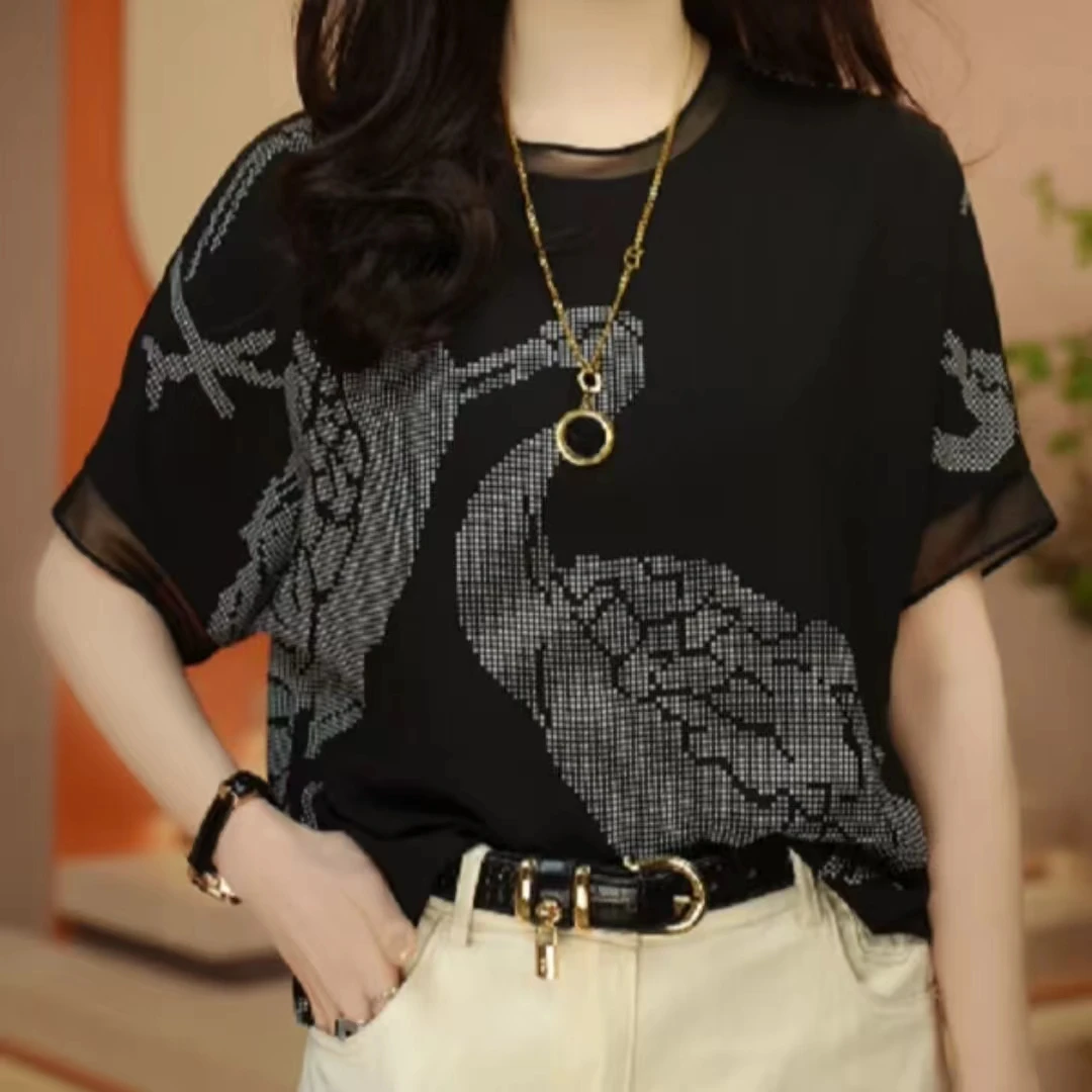 2024年新款夏季高端上衣高级感洋气时尚百搭显瘦短袖RGMY9187#