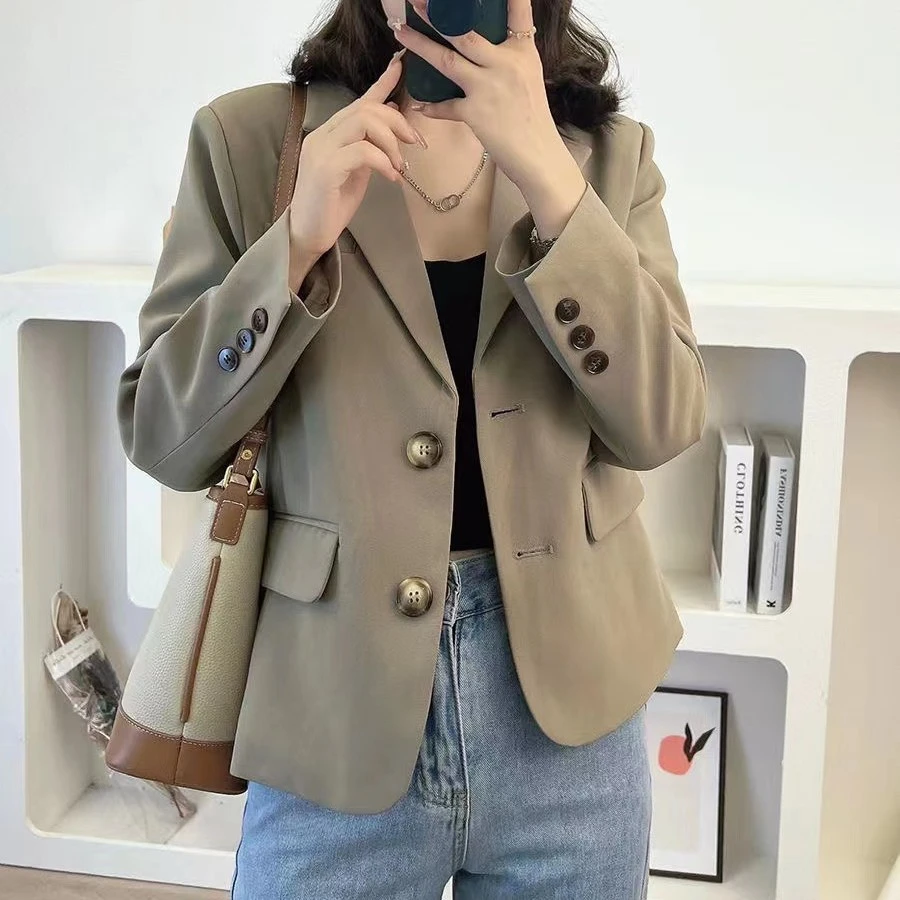 新款西装外套女小个子春秋款上衣高级感韩版休闲高级感质感小西服