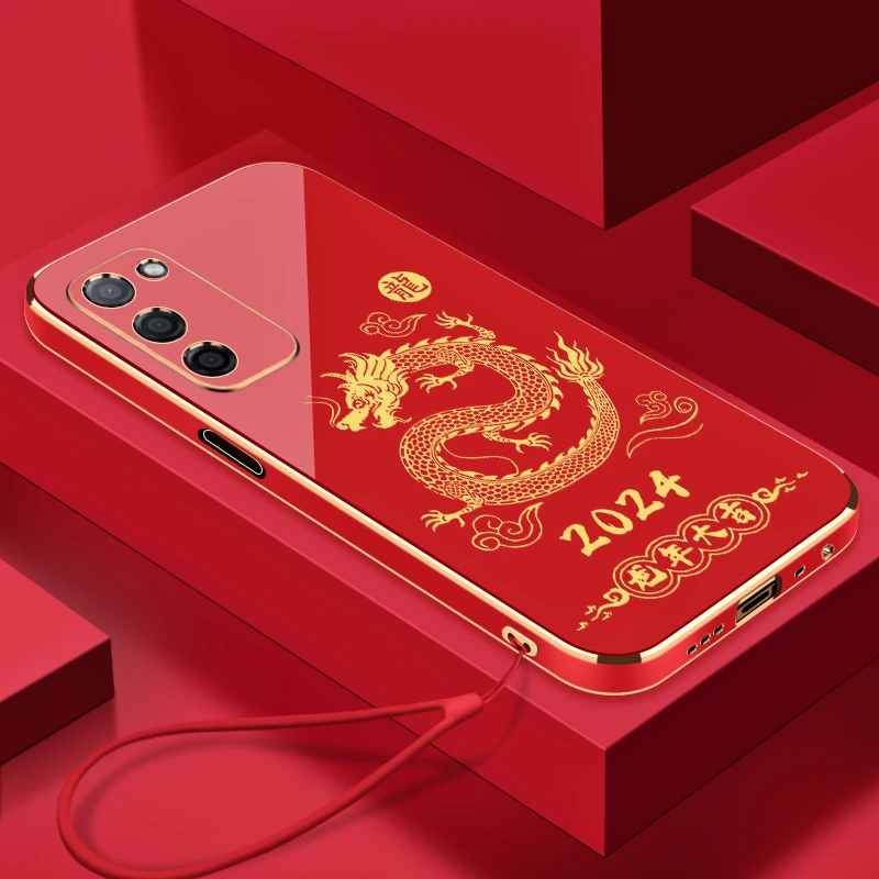 2024龙年大吉适用OPPOA56手机壳全包硅胶防摔电镀软壳【送挂绳】