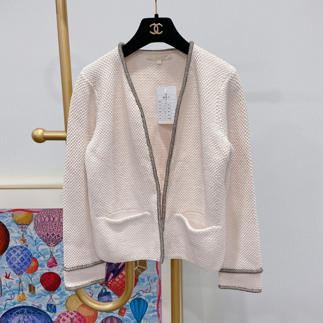 Maje粉色针织开衫/市场价3800/95新/08260606/黎