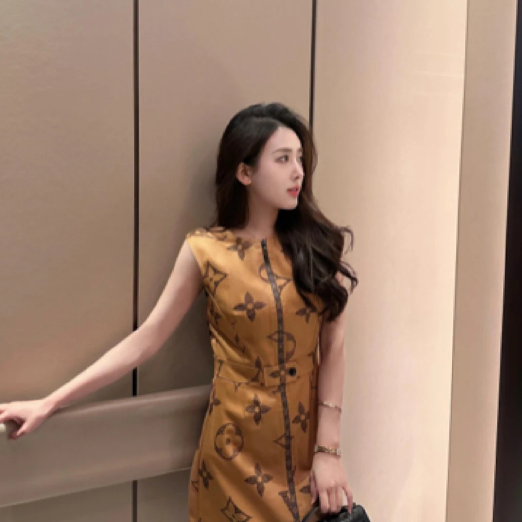 95新 LouisVuitton/路易威登 路易威登老花连衣裙 34码