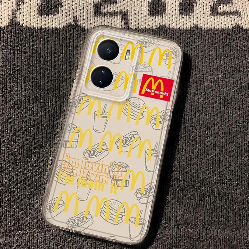 vivoiqooz6网红M记吉祥物新款手机壳网红防摔透明潮牌保护套全包