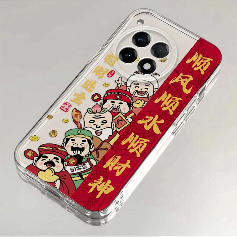 一加Ace3新款五路财神到网红卡通透明手机壳高级感不发黄硅胶保护