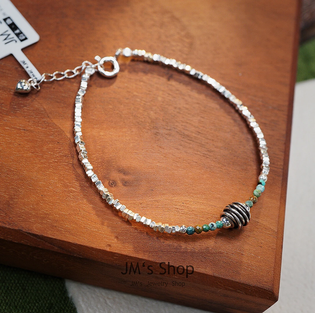 925银手链 【街末】原创设计手工定制款碎银几两时尚简约气质手链