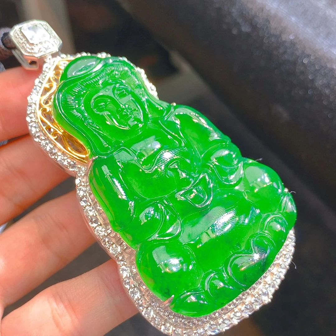 【闪购商品】翡翠颈饰银S925镶嵌翡翠