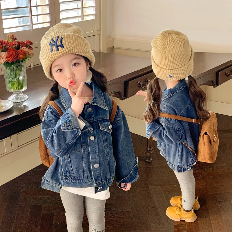 女童牛仔外套春秋2025新款儿童洋气休闲夹克小童春季开衫上衣春装
