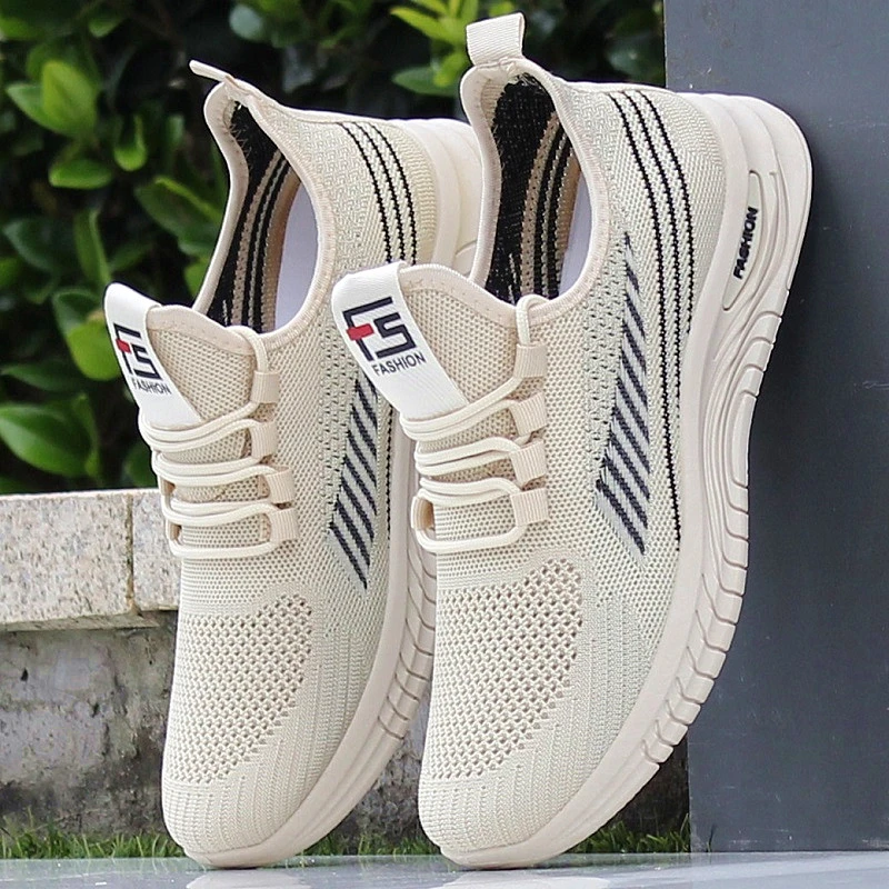 布鞋男鞋镂空网面透气防臭休闲飞织耐脏工作鞋子男款运动休闲鞋男