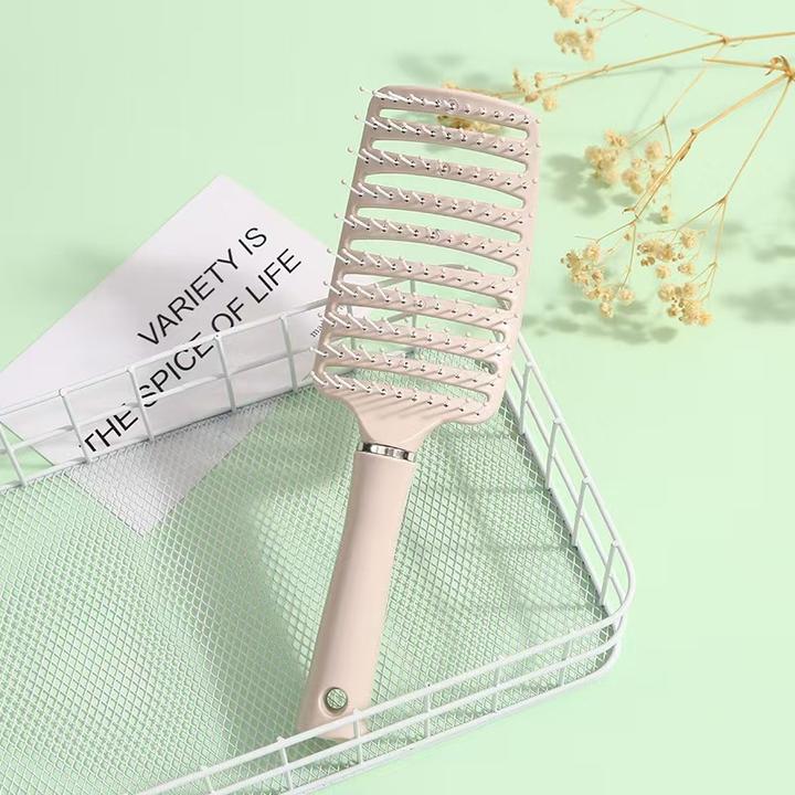 蓬松造型梳子高颅顶排骨梳子静电按摩梳干湿两用弧形大弯排骨梳子