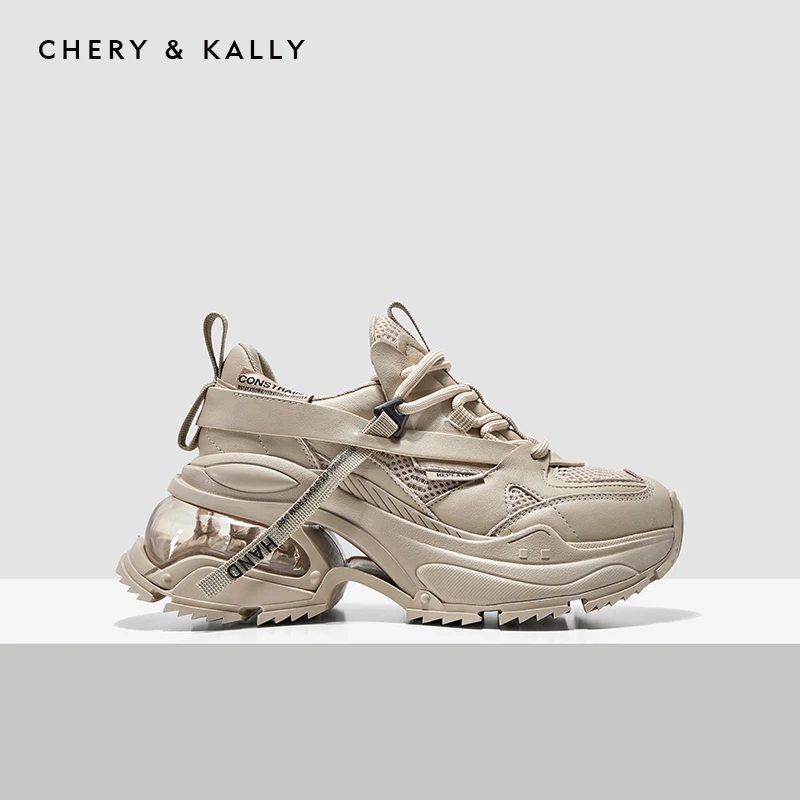 CHERY KALLY(活动专享)女士运动鞋雅丹风老爹鞋增高9623YD420