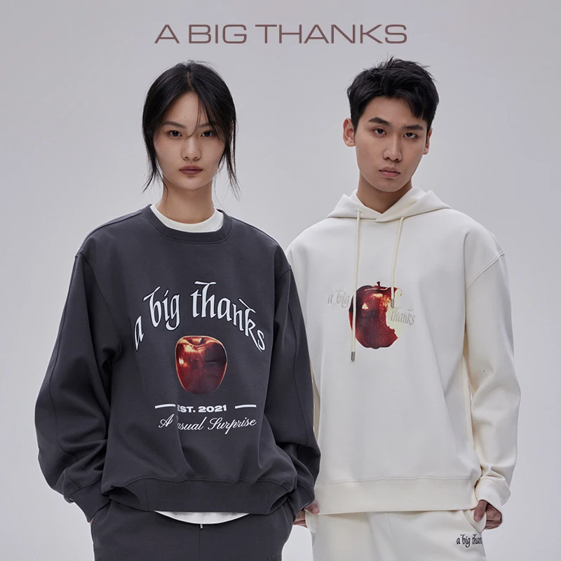 abigthanks 印花刺绣连帽卫衣 ABT2022006