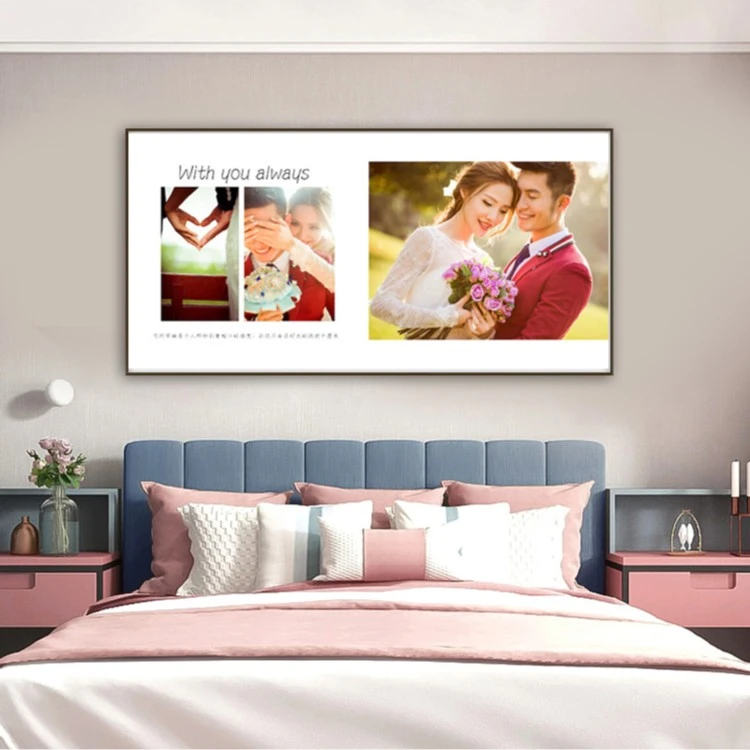 定制婚纱照相框玄关装饰画新婚结婚挂画客厅沙发背景墙卧室床头画