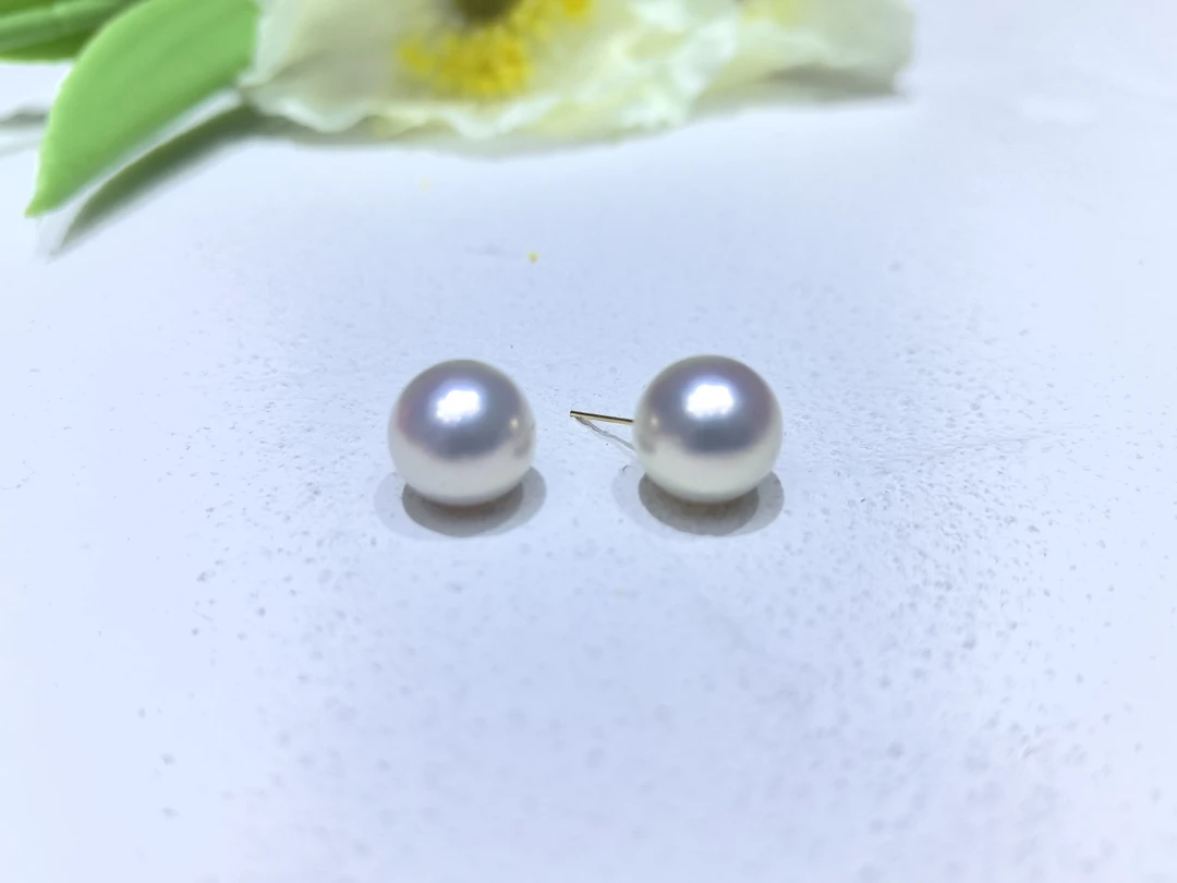 100号18K厚金珍珠素丁10-11mm左右